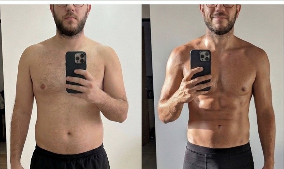 Transformación de Jaime, 8kg menos, tonificación